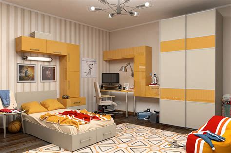 stilingas jaunuolio kambarys su transformuojamais baldais