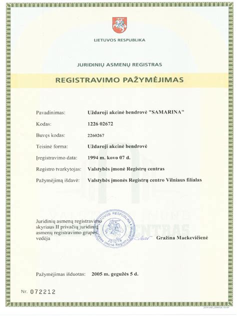 Patvirtinimas apie rėmens mažinimą