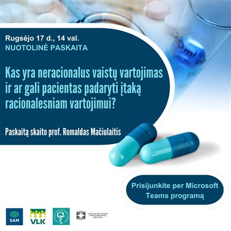 Saugus vaistų vartojimas ir laikymas
