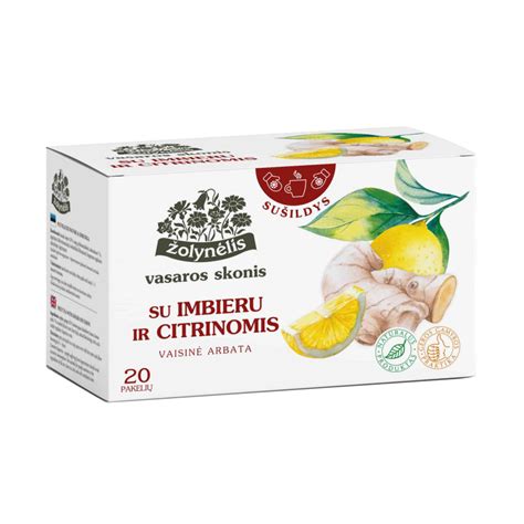 Vaistažolių arbata su imbieru ir citrina