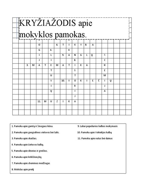 Schema: Kaip kryžiažodžių sprendimas lavina vaiko įgūdžius