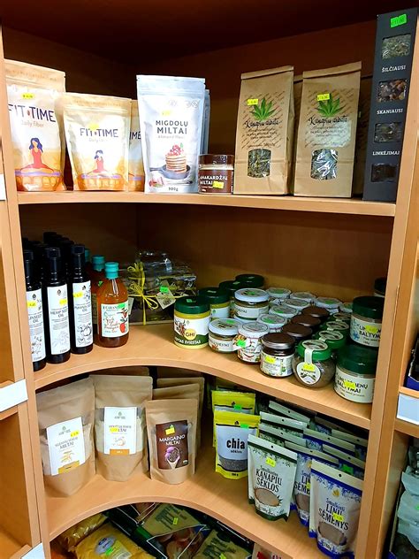 sveikų produktų lentyna