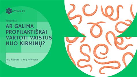 Vaistų nuo kirminų pakuotė