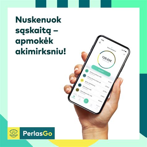 Sąskaitų apmokėjimo programėlės Perlas Go sąsaja