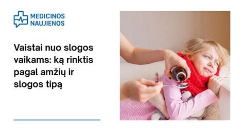 Vaizdas, iliustruojantis slogos simptomus vaikams