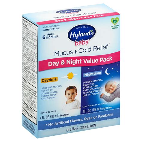 Hyland's Baby, Nighttime Mucus + Cold Relief sirupas
