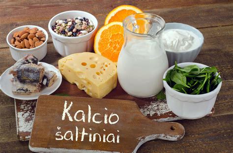 subalansuoti maisto produktai turintys kalcio