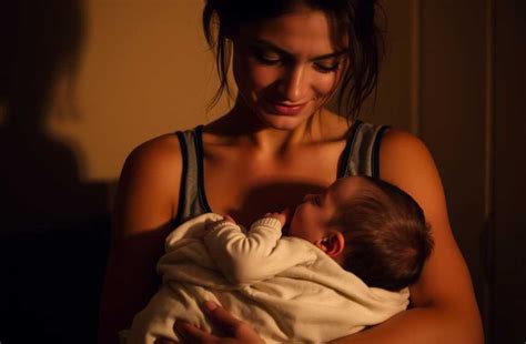 Motina su kūdikiu, rodanti sąnarių skausmą