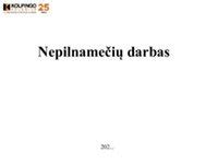 nepilnameciu darbas lietuvoje