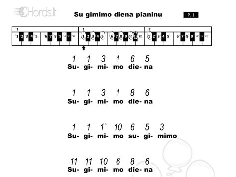 pianino klaviatūra su natomis 