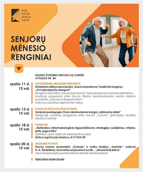 socialinė veikla ir renginiai senjorams