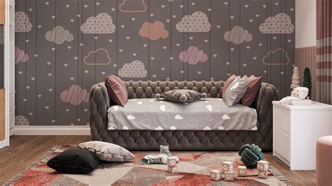 jaukus vaiko kambarys su stilinga lovyte