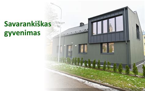 Savarankiško gyvenimo namų kambarių ir bendrųjų erdvių schema