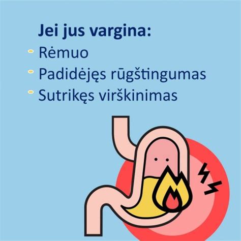 Kūdikio refliukso simptomų iliustracija