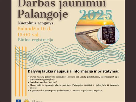 darbas vasarą Palangoje