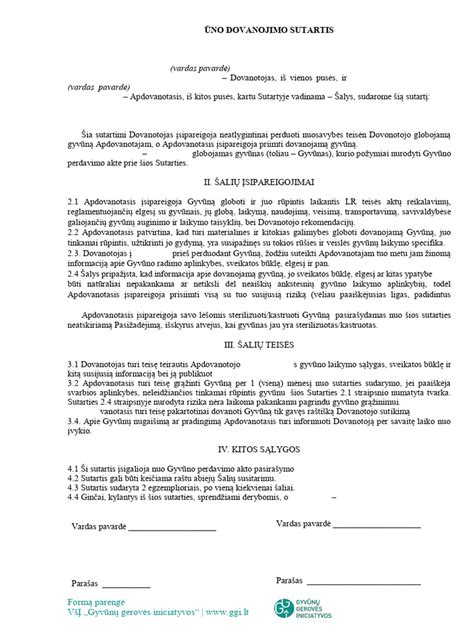 Reikalingi dokumentai dovanojimo sutarčiai