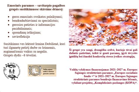 paramos grupės ir asociacijos, padedančios moterims po priešlaikinio gimdymo