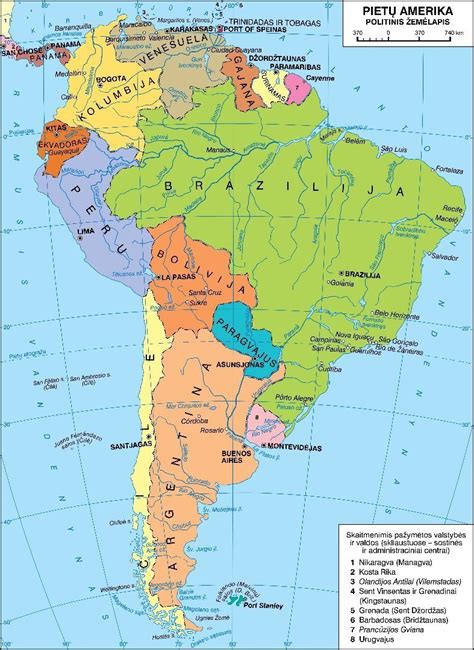 Brazilijos ir Čilės žemėlapiai, išryškinantys jų vietą Pietų Amerikoje