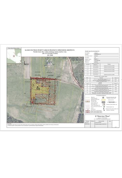 Žemėtvarkos planas su pažymėtomis visuomeninės paskirties teritorijomis
