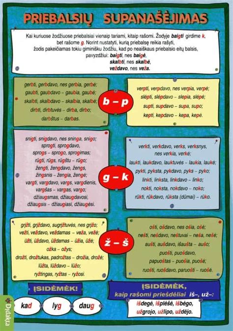 Infografika: Lietuvių kalbos priebalsių supanašėjimas ir susiliejimas