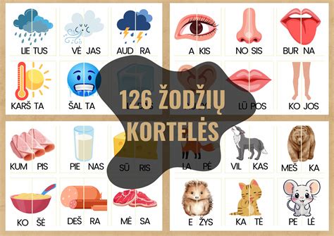 vaizdinės kortelės mokymuisi