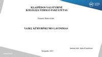 vaikų kūrybiškumo lavinimas