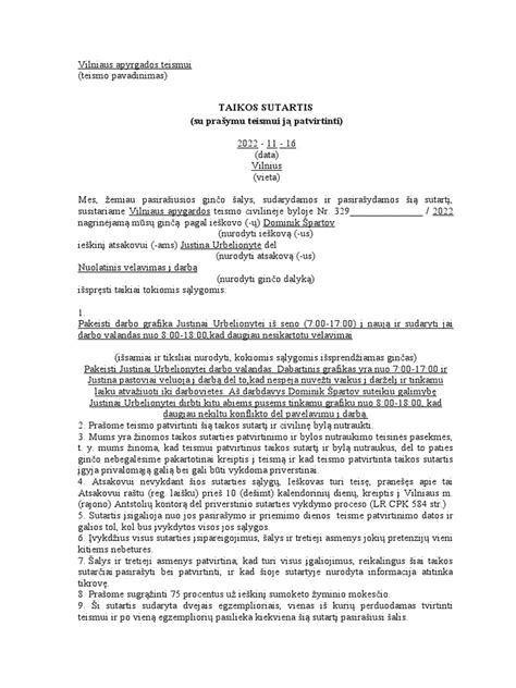 Sutartis dėl vaiko pavardės tarp nesusituokusių tėvų