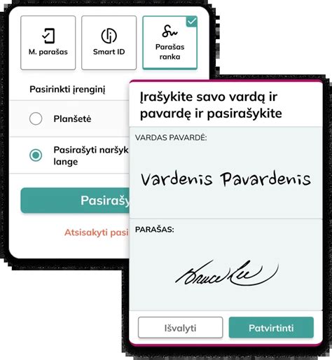 Parašas ant nuomos sutarties
