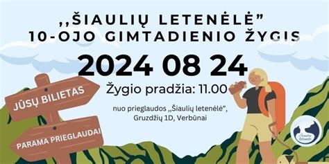 Šiaulių Letenėlė logotipo ir įkūrimo datos grafikas