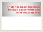Scheminis skydliaukės liaukos ir jos hormonų poveikio organizmui vaizdavimas