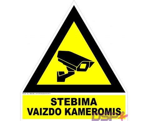 Ženklas, informuojantis apie vaizdo stebėjimą