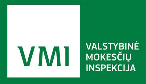 VMI logotipas ir pagrindiniai apmokestinimo principai