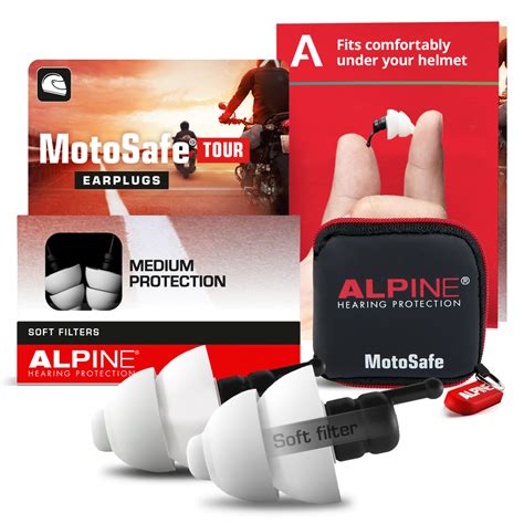 Nuotrauka su skirtingais Alpine ausų kištukų modeliais