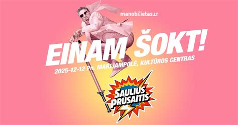Plakatas su Sauliumi Prūsaičiu ir jo koncertų datos