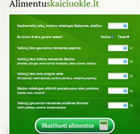 Alimentų priteisimo proceso eiga