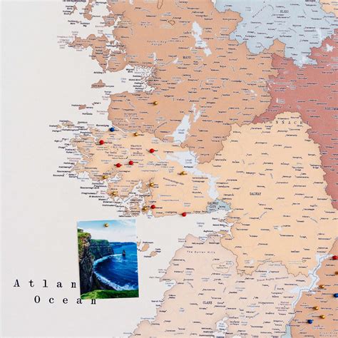 Žemėlapis su Airijos regionais, kur yra ieškomos auklės