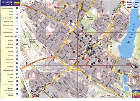 Šiaulių miesto žemėlapis su pažymėtais vaikų globos namais