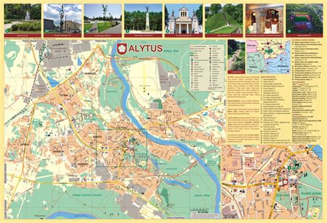 Alytaus miesto žemėlapis su mikrorajonų pavadinimais