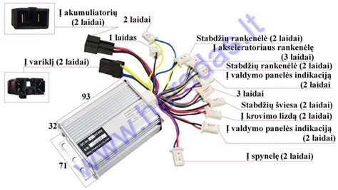 Elektrinio keturračio valdymo panelė su mygtukais
