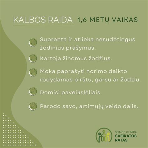 Grafikas, rodantis vaikų kalbos raidos etapus