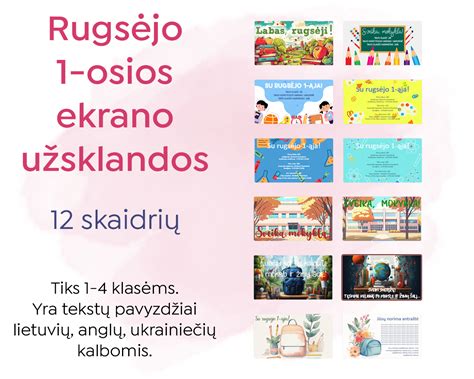 spalvingai dekoruota pradinukų klasė rugsėjo pirmajai