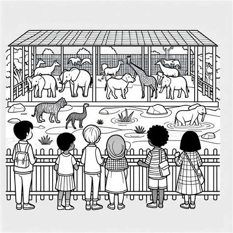 vaikai zoologijos sode