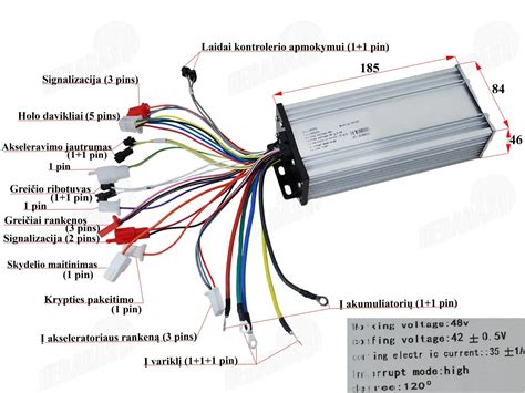 elektrinio triračio techninės dalys ir akumuliatoriaus vieta