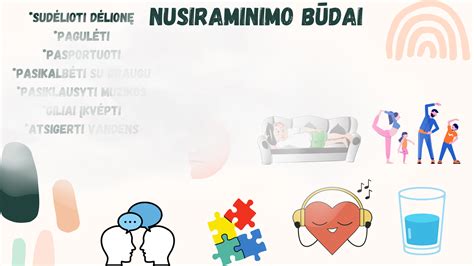 vaiko nusiraminimo būdai