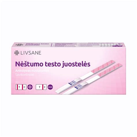 Nėštumo testo juostelės laikymas