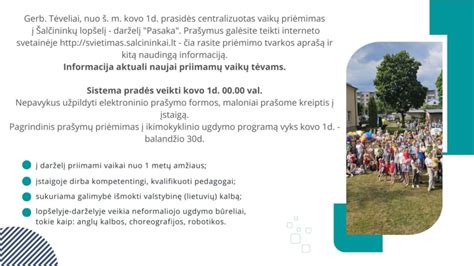 Vaikų priėmimo į darželį tvarkos schema