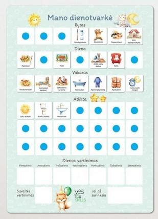 Schema su darželio dienotvarke