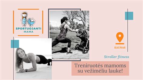 Mama sportuojanti kartu su kūdikiu