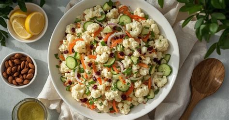 ryžių salotų patiekimas su šviežiais ingredientais