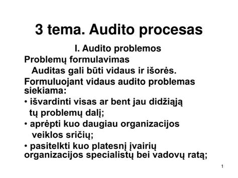 Vidaus medicininio audito procesas